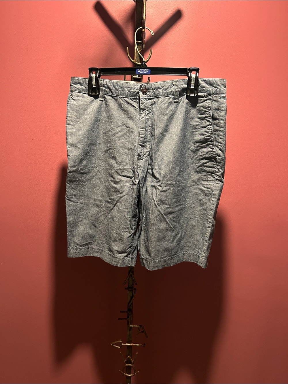 Dockers Men's Light Gray Flat Front Chino Shorts